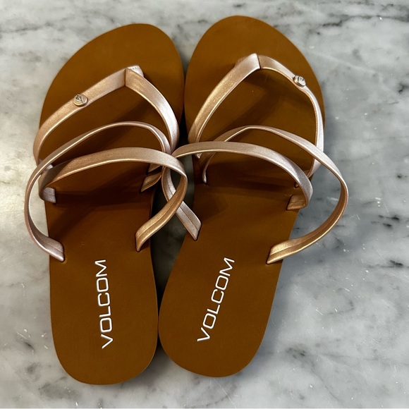 NWOT Size 5 Volcom Recliner Comfort Foam Sandals - Picture 3 of 7